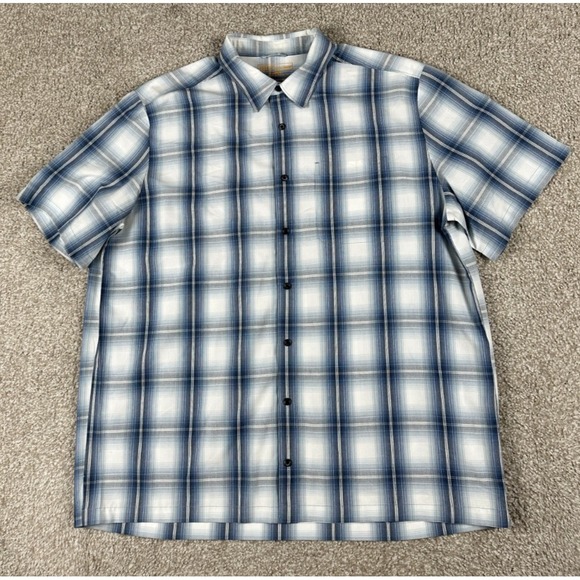 5.11 Tactical Other - 511 Tactical Shirt Mens Extra Large Blue Plaid  Button Up Snap Short Sleeve XL